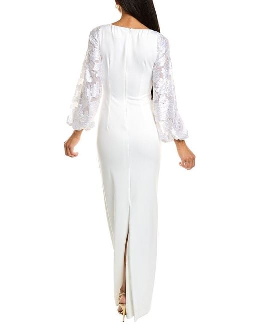Black Halo White Tiana Gown