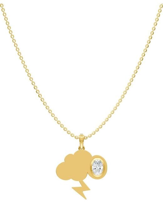Lab Grown Diamonds Metallic 18K Over 0.85 Ct. Tw. Lab-Grown Diamond Necklace