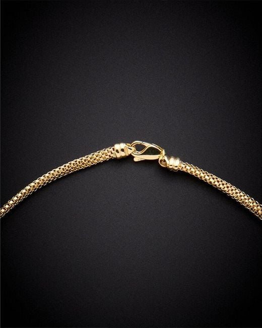 Italian Gold Black 14K 3.3Mm Mesh Necklace