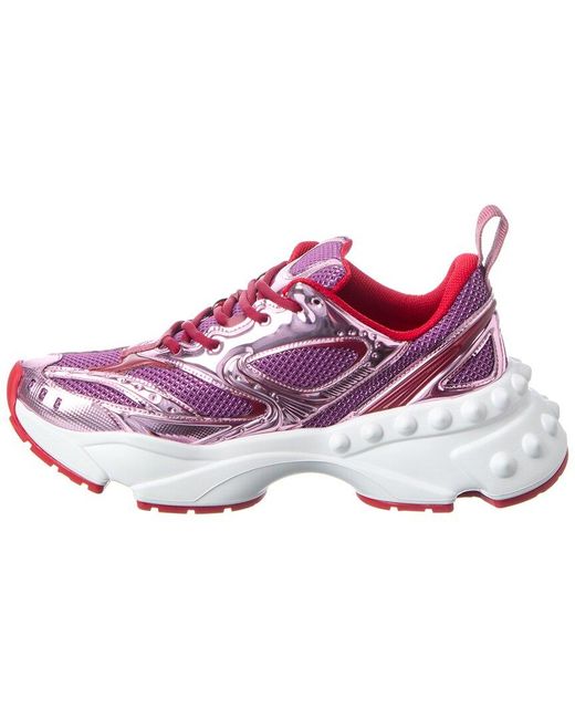 Christian Louboutin Pink So Flo Leather & Mesh Sneaker