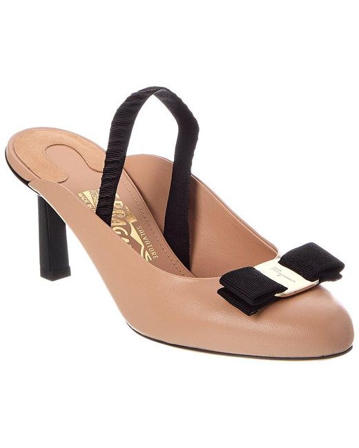 Ferragamo Pink Flavia 70 Leather Pump