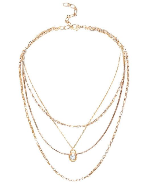 Saachi White Copper Layered Necklace