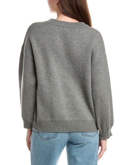 Girl Dangerous Gray Rose Sweater