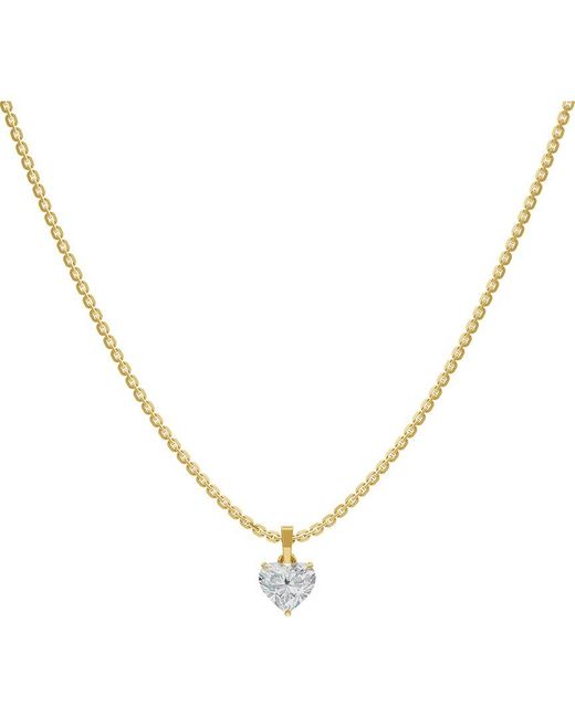 Lab Grown Diamonds Metallic 18K Over 1.00 Ct. Tw. Lab-Grown Diamond Necklace