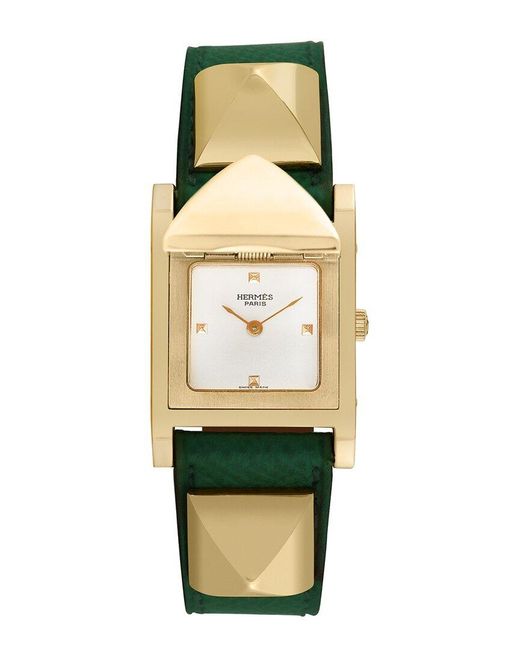 Hermès Green Medor Watch, Circa 2000S (Authentic Pre-Owned)