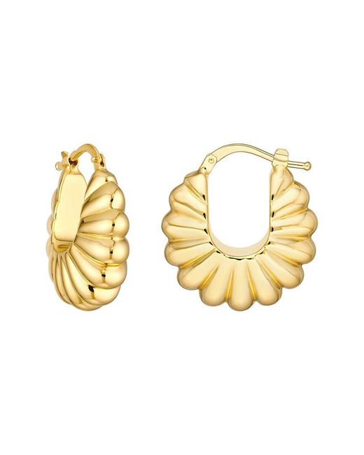 HAWLEY ST Metallic 14K Hoop Earrings