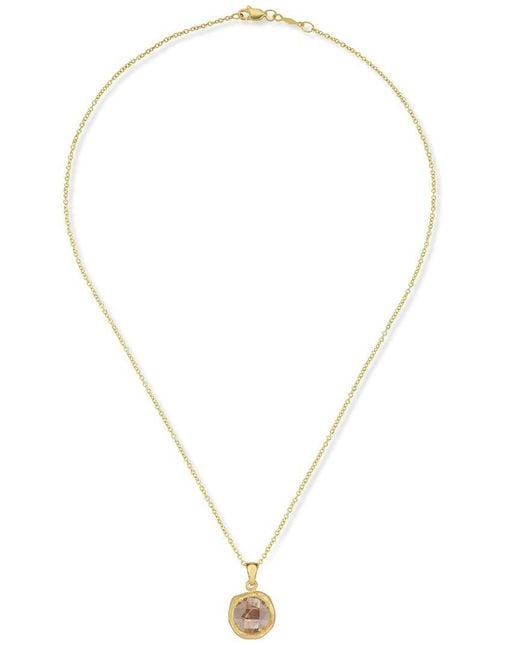 Reiss Metallic 14k 1.75 Ct. Tw. Smokey Topaz Necklace