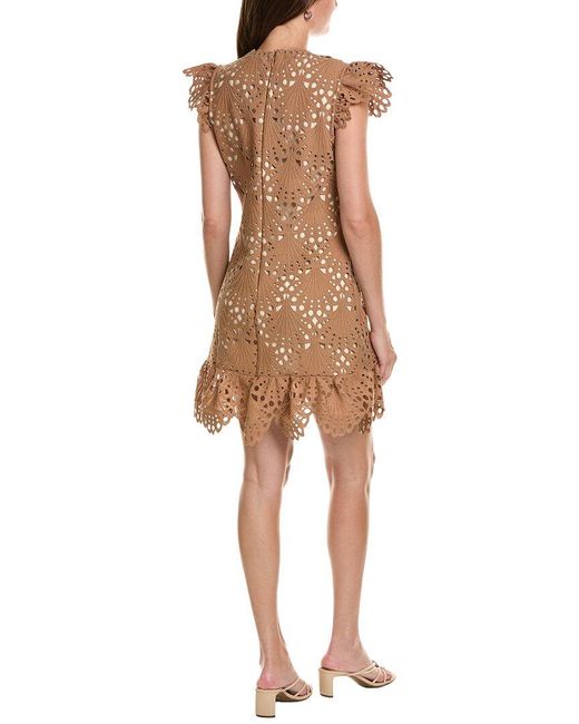 LAYERED WITH LOVE Natural Embellished Mini Dress