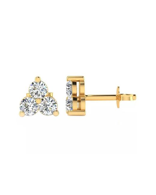 Diana M Metallic Gold 0.25 Ct. Tw. Diamond Studs