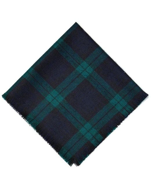 J.McLaughlin Blue Linen Pocket Square for men