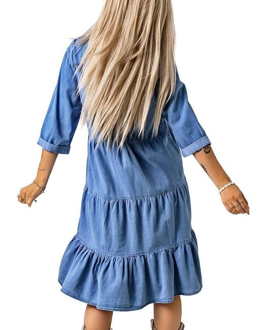 Vincent Blue Shirtdress