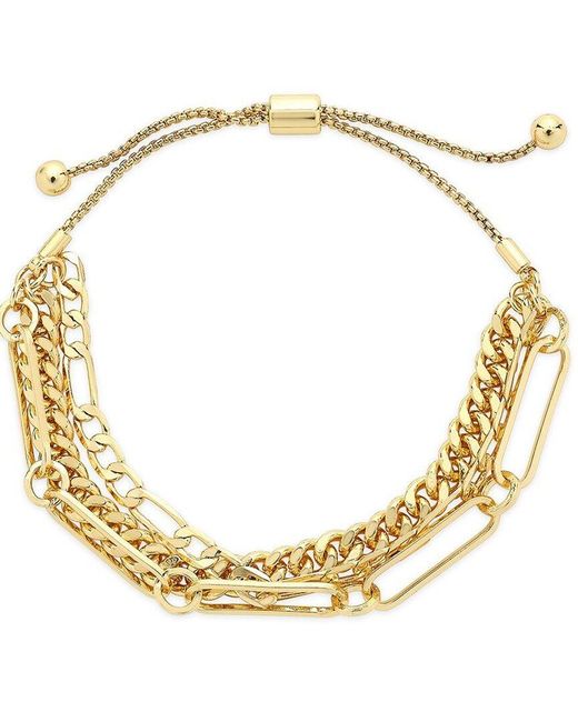 Sterling Forever Metallic 14k Plated Bolo Bracelet
