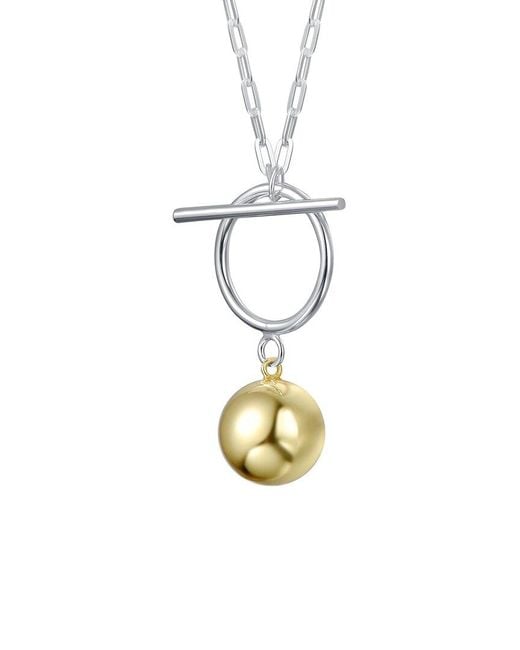 Genevive Jewelry White Cz Chain Necklace