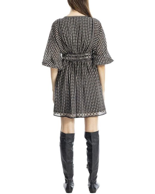 Max Studio Gray Puff Sleeve Mini Dress
