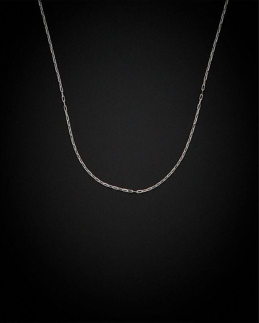 Italian Gold Black 14k Paperclip Chain Necklace