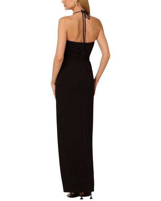 ADRIANNA EVE Black Solid Maxi Dress