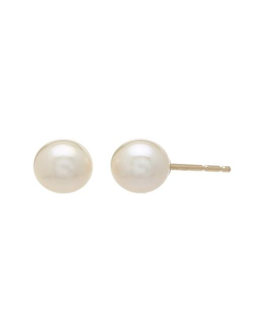 Pearls White 14K 6-6.5Mm Freshwater Pearl Studs