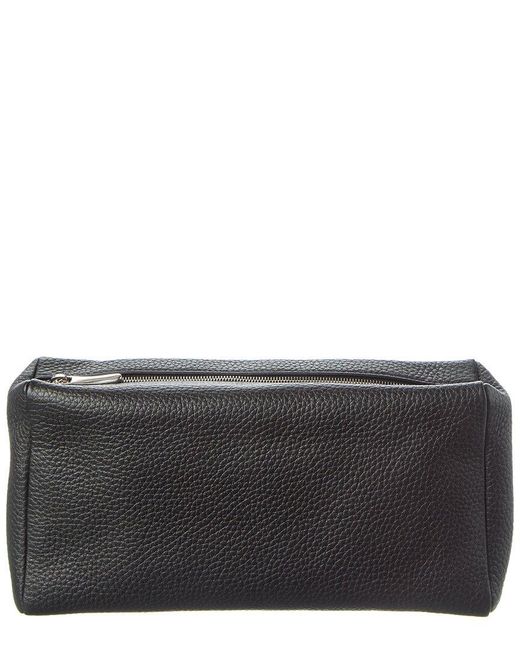 The Row Black Leather Clutch