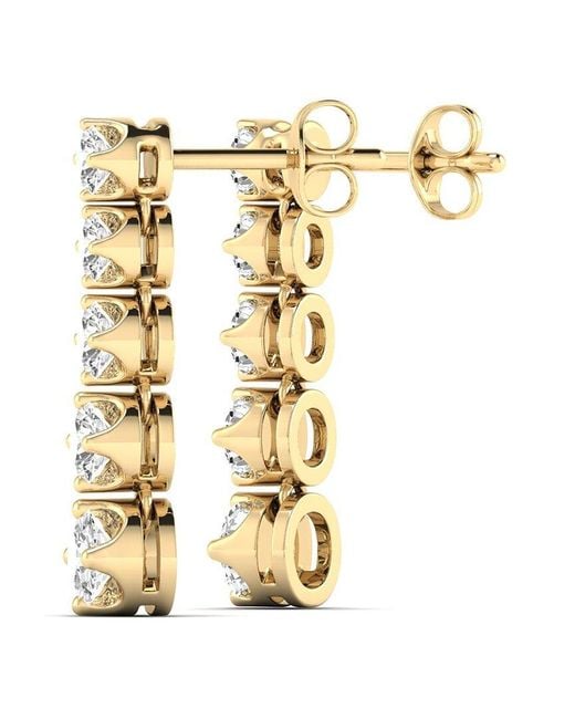 Diamond Select Cuts Metallic 14K 0.88 Ct. Tw. Diamond Earrings