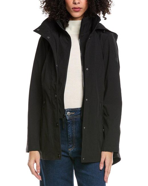 Nautica Black Short Rainwear Jacket