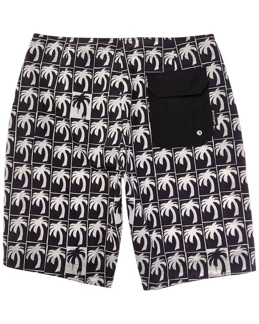 Palm Angels Black Dripping Palms Swim Trunk for men