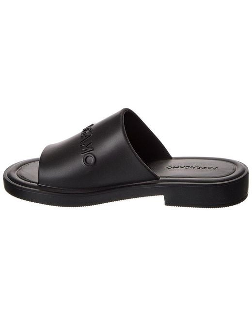Ferragamo Black Giuneva Sandal for men