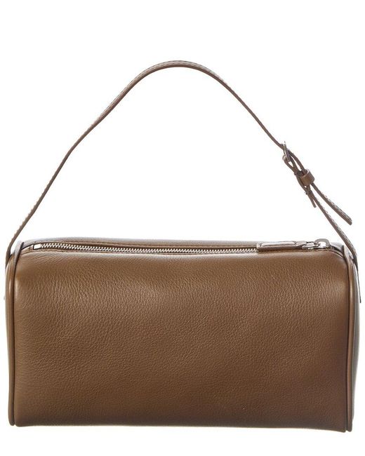 The Row Brown Leather Shoulder Bag