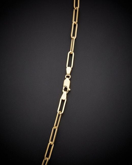 Italian Gold Black 14k Paperclip Chain Necklace