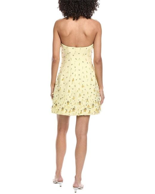 Jonathan Simkhai Yellow Yasmin Bustier Mini Dress