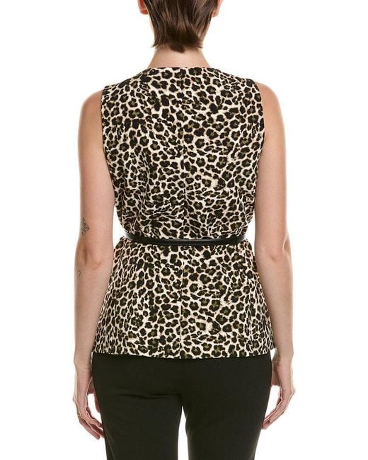 Anne Klein Black Long Five Button Vest