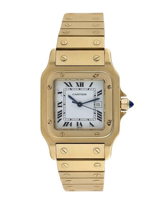 Cartier Metallic Santos Galbee Watch, Circa 1990S (Authentic Pre-Owned) for men