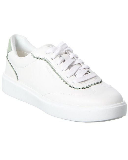 Cole Haan White Grand Crosscourt Arlowe Suede Sneaker