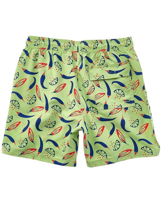 Tom & Teddy Green Chillis Swim Trunk for men