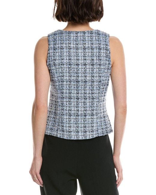 Cece Blue V-Split Vest