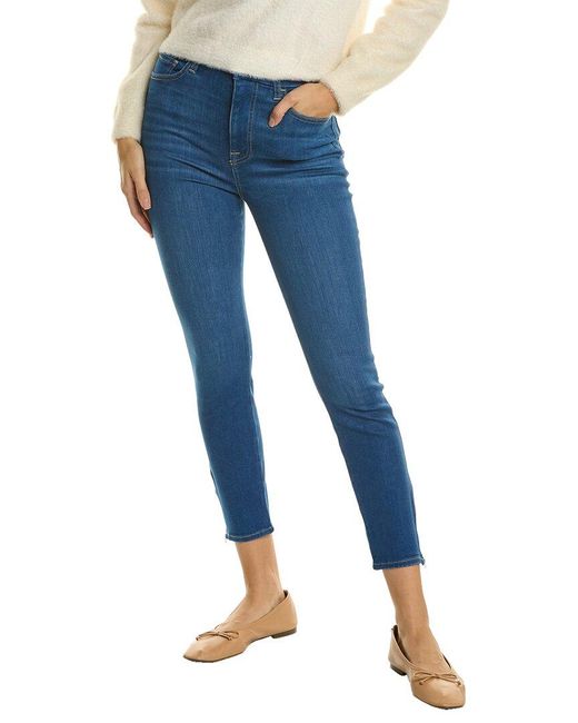 7 For All Mankind Blue Ultra High-rise Mazete Skinny Ankle Jean