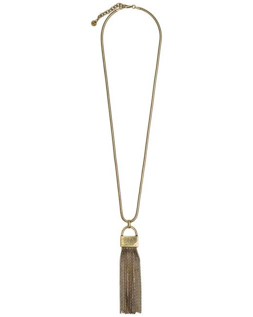 Johnny Was White Tassel Pendant Necklace