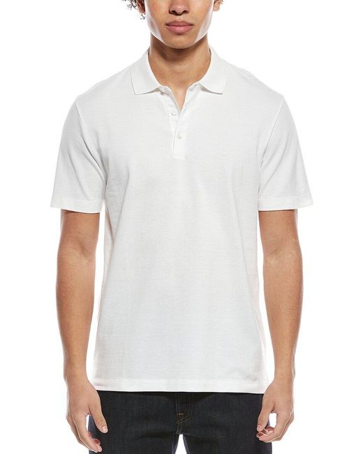 Theory White Button Polo Shirt for men