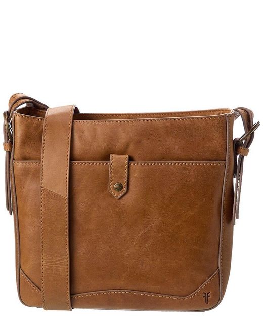 Frye Brown Maddie Leather Messenger Bag