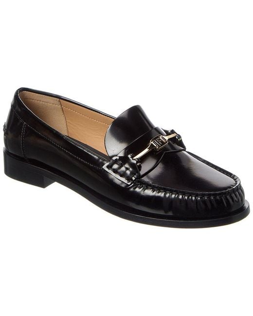 Ferragamo Black New Vara Chain Leather Loafer