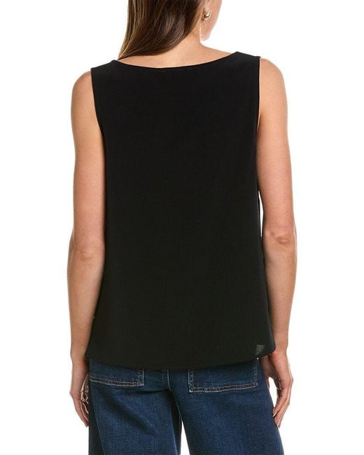 St. John Black Cady Top