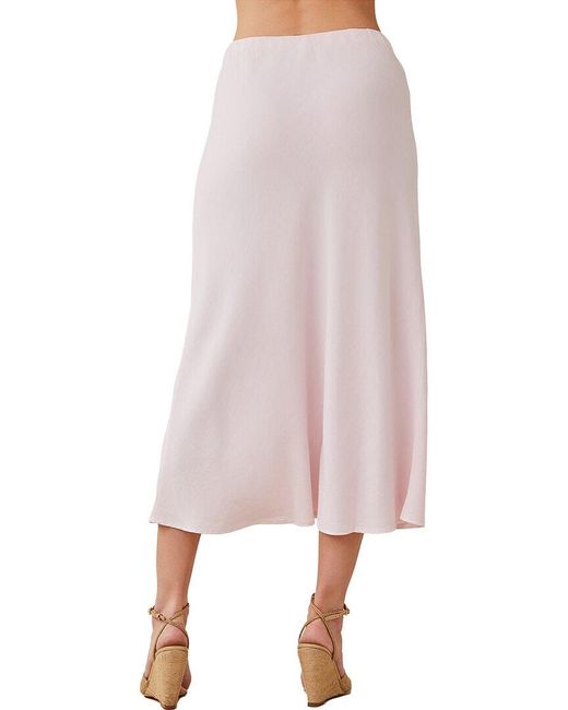 Bella Dahl Pink Bias Midi Skirt