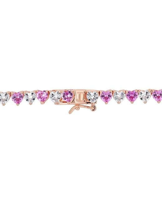 Rina Limor Pink 31.20 Ct. Tw. Lab-Grown And Sapphire Necklace