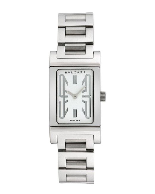 BVLGARI White Rettanggolo Watch, Circa 2000S (Authentic Pre-Owned)