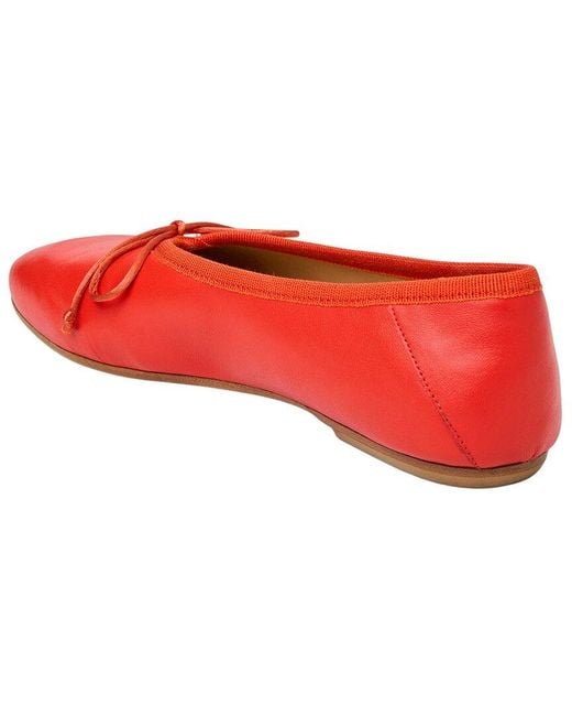 Jack Rogers Red Carlotta Leather Ballet Flat