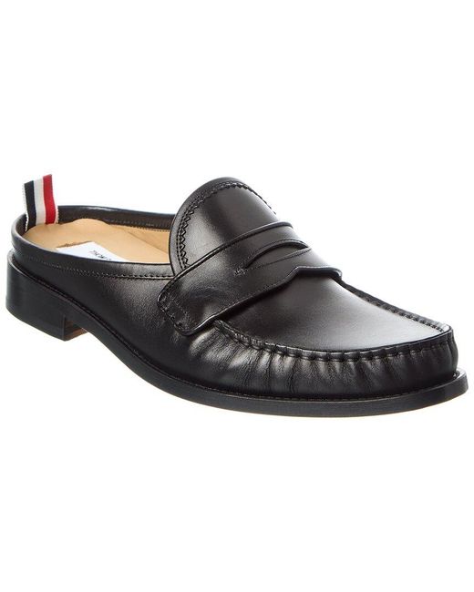 Thom Browne Black Leather Penny Loafer for men