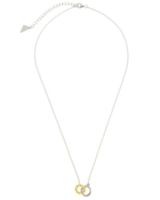 Sterling Forever White Cz Heart Necklace