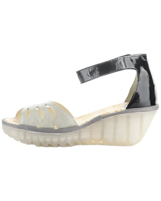 Fly London Metallic Yelu Patent Sandal