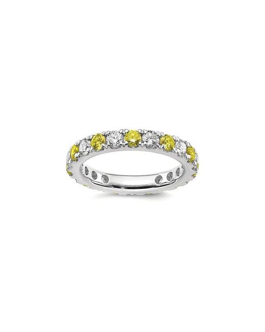 Lab Grown Gemstones White 14K 2.65 Ct. Tw. Lab-Grown Diamond & Lab-Grown Sapphire Eternity Ring