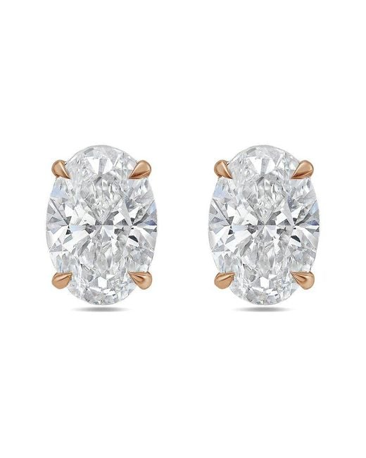 Diana M Metallic Diana M. 14K Rose 5.00 Ct. Tw. Lab-Grown Diamond Earrings