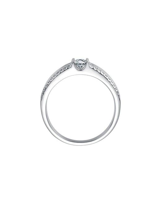 Genevive Jewelry White Rachel Glauber Plated Cz Ring for men